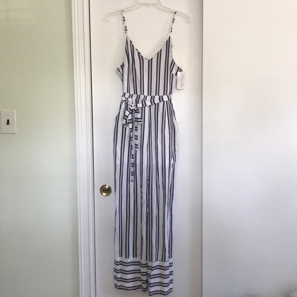 NEVER WORN Striped Jumpsuit